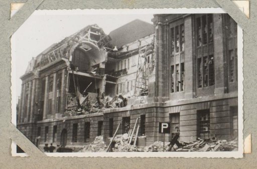 Ruin of a building in Rotterdam