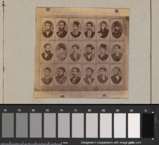 Photographic reproduction of eighteen portraits of Sicilian brigands by Giuseppe Incorpora, reduced