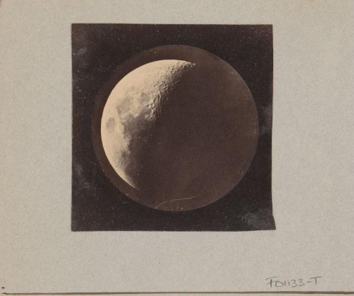 Photographic reproduction of a photo by Warren de la Rue of spots on the moon