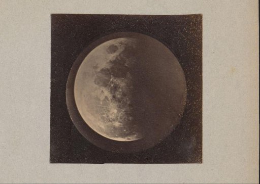 Photographic reproduction of a photo by Warren de la Rue of spots on the moon