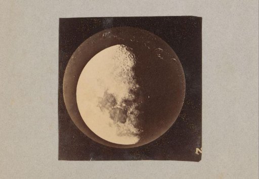 Photographic reproduction of a photo by Warren de la Rue of spots on the moon