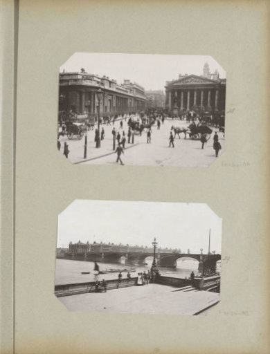 View of Westminster Bridge and St Thomas' Hospital in London
