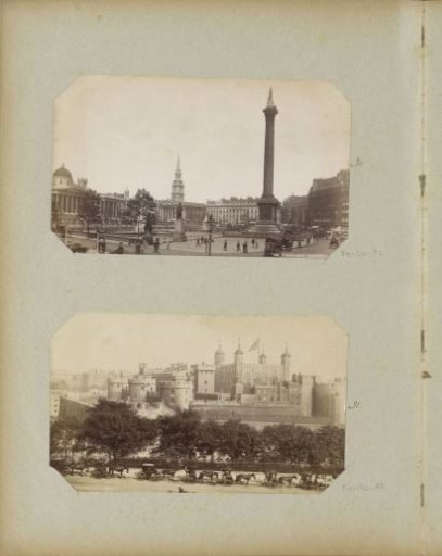 Trafalgar Square with Nelson's Column on the right in London