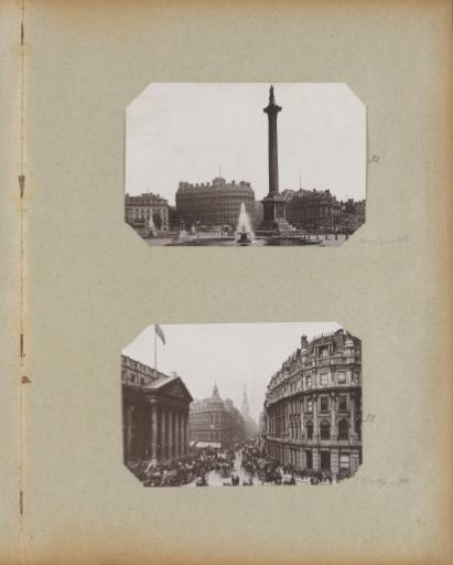 Street view in London with Mansion House on the left, the entrance to Queen Victoria Street in the middle left, and Poultry in the middle right