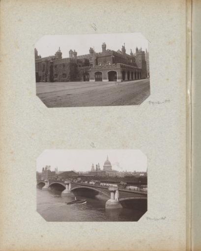 View of Blackfriars Bridge in London with St Paul's Cathedral in the background