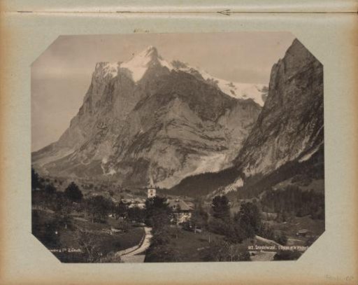 View of Grindelwald with the Wetterhorn in the background