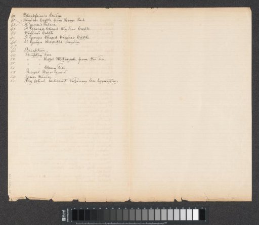 List of subjects depicted in the album in London, Brighton, and Windsor (40 to 55)