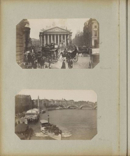 Street scene at the Royal Exchange in London