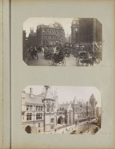 Street scene in London with Mansion House on the right