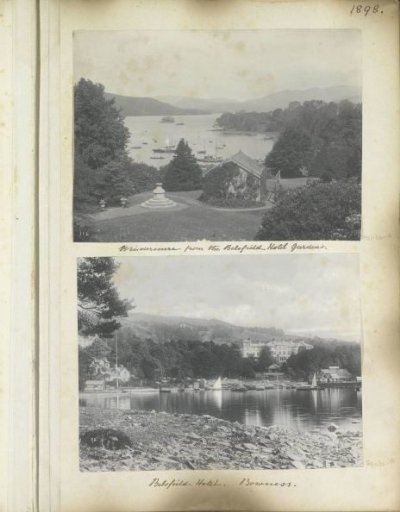 View of Windermere from the Belsfield Hotel Gardens