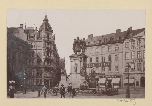 Goethe Monument on the Goetheplatz in Frankfurt am Main