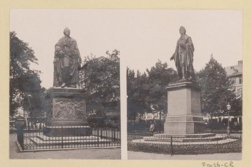 Statues of Goethe (Left) and Schiller in Frankfurt am Main
