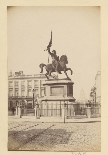Equestrian statue of Godfrey of Bouillon on the King's Square in Brussels