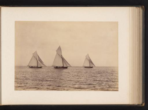 Sailing ships Yvonne, Woodcock and Doris afloat