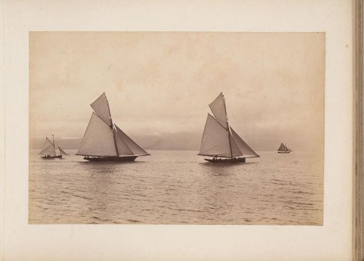 Four sailing ships, including the Windward and Marguerite, afloat