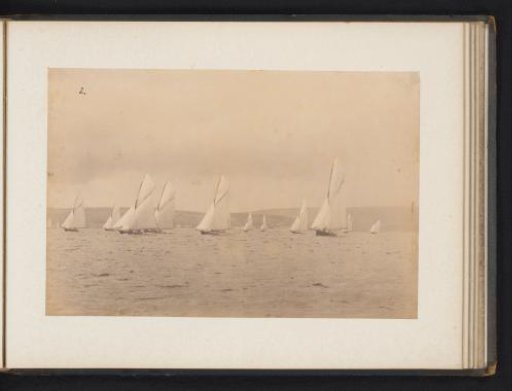 Sailing ships during the start of the Ardrishaig Cup