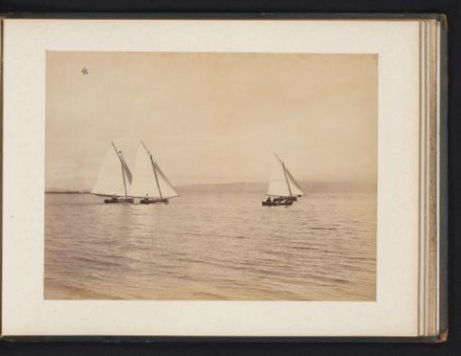 Sailing ships the Harlequin, Astore and Sally afloat
