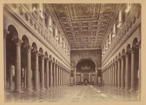 Interior of the Basilica of Saint Paul Outside the Walls in Rome