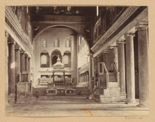 Interior of the Basilica of Saint Lawrence Outside the Walls in Rome