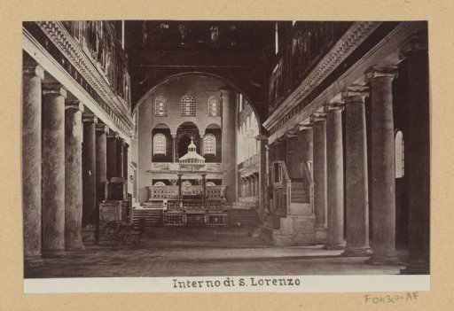 Interior of the Basilica of Saint Lawrence Outside the Walls in Rome