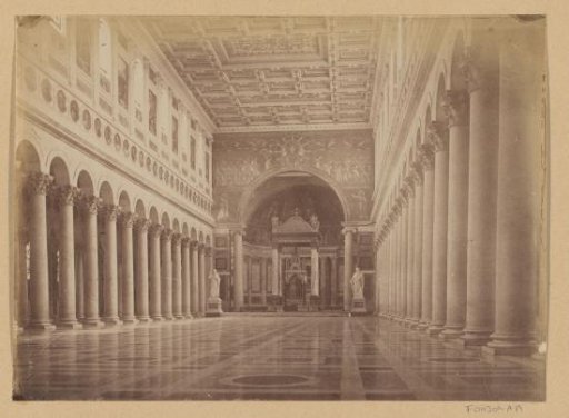 Interior of the Basilica of Saint Paul Outside the Walls in Rome