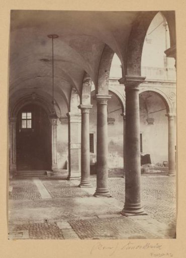 Courtyard with a colonnade in the Palazzo della Cancelleria in Rome