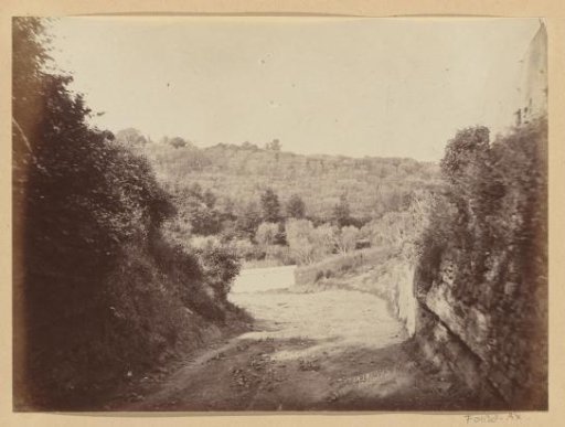 Landscape with a road near Frascati in Italy