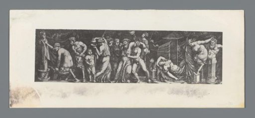 Photoreproduction of a print with satyrs and bacchantes