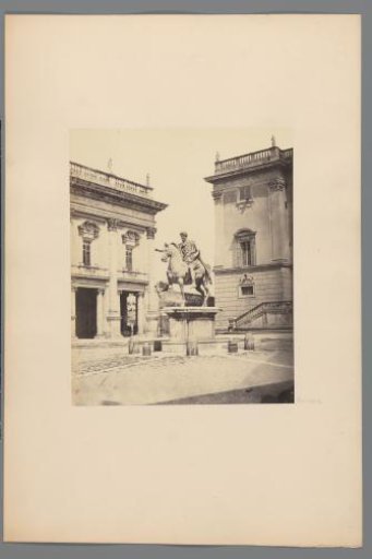Equestrian statue of Marcus Aurelius on the Piazza del Campidoglio in Rome