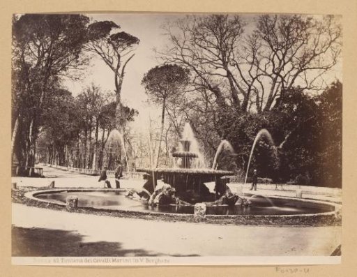 Fountain of the Marine Horses at the Villa Borghese in Rome