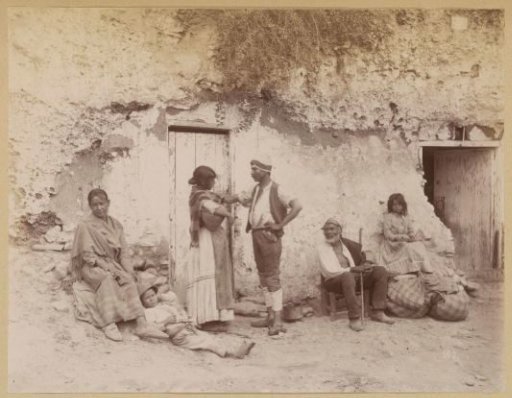 Scene with villagers, possibly in Albaicín, Granada