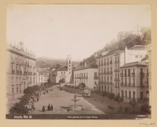 View of the Plaza Nueva in Granada with the Palacio de la Chancillería on the left