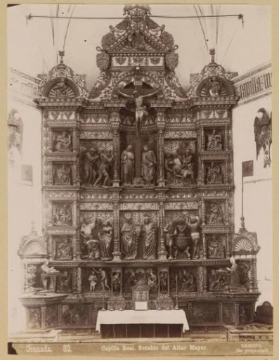 Reredos of the high altar in the royal chapel of the Cathedral of Granada