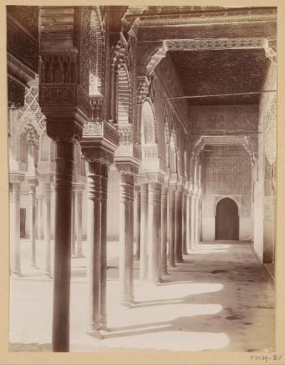 Patio de los Leones in the Alhambra in Granada