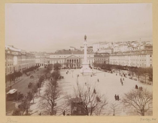 View of Praça Dom Pedro IV in Lisbon