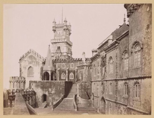View of the courtyard of Palácio da Pena near Sintra
