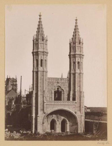 View of the west wing of the Mosteiro dos Jerónimos in Lisbon