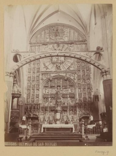 Retable in the Iglesia de San Nicolás de Bari in Burgos