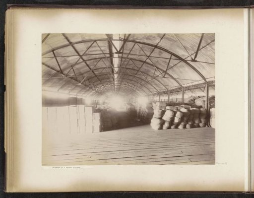 Interior of a warehouse of the Tanjong Pagar Dock Co. Ltd. in Singapore