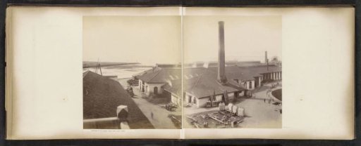 View of the buildings and docks of the Tanjong Pagar Dock Co. Ltd. in Singapore