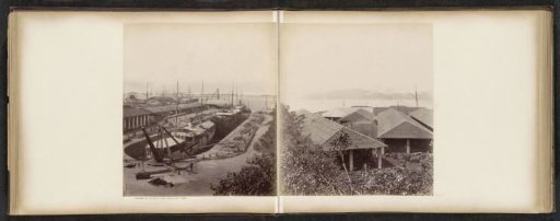View of the buildings and docks of the Tanjong Pagar Dock Co. Ltd. in Singapore
