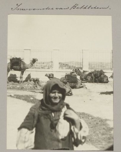 Resident of Bethlehem in a Street with Camels