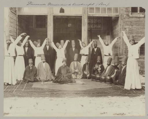 Group of dancing dervishes in Istanbul