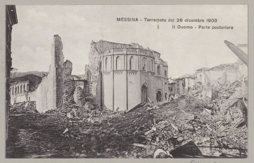 Ruin of the Cathedral of Messina after the earthquake of 28 December 1908