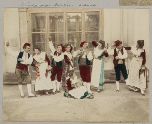 Tarentella group, dancing at Hotel Cocumella in Sorrento