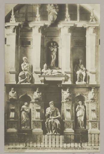 Tomb monument for Pope Julius II with the statue of Moses in San Pietro in Vincoli in Rome