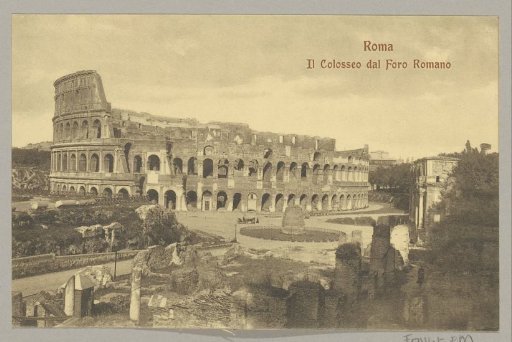 Colosseum in Rome seen from the Roman Forum