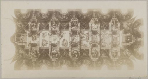 Frescoes on the ceiling of the Sistine Chapel in Vatican City