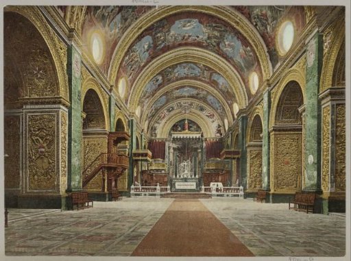Interior of the St. John's Co-Cathedral in Valletta