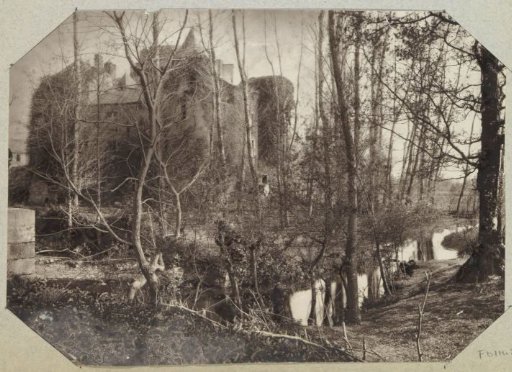 View of an overgrown castle, possibly in Brittany